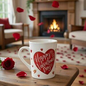Happy Valentine’s Day Coffee Mug – Love at First Sip!